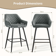 1/2/4X Breakfast Bar Stools Velvet Padded Bar Chairs Seat Kitchen Pub Stool UK