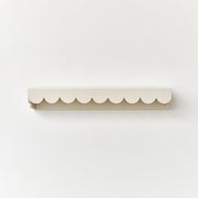 Pale Taupe Scalloped Wall Storage Shelf - 61cm