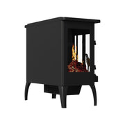 Black 2000W Electric Fireplace Fire Flame Effect Heater Log Burner Stove Standin