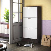 3 Drawer Shoe Cabinet Storage Cupboard Wooden Stand Rack Organiser Footwear Unit