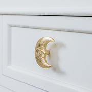 Gold Crescent Moon Drawer Knob handle upcycling home decor astrology