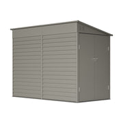 Garden Shed Metal Pent Roof 4.6x9FT Outdoor House Tool Storage w/ Lockable Door