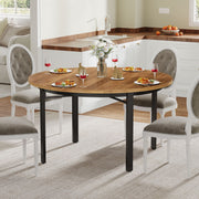 Round Dining Table for 4-6 People, 120cm Circle Kitchen Furniture Dinner Table