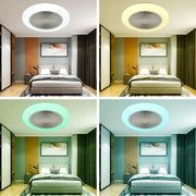 Ceiling Fan with Lighting RGB LED Lights Adjustable Wind Speed Remote Control UK