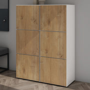 Shoe Storage Cabinet Wooden Shoe Rack Space-saving 3 Units 6 Tiers Many Colors