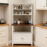Tall Kitchen Larder Pantry Cupboard Freestanding Cabinet w/ Shelves 80*40*163cm