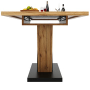 Extendable Dining Table Kitchen Table with MDF Top, Metal Legs 120-160x75x75.5cm