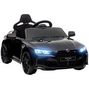 AIYAPLAY 12V BMW M4 Licensed Kids Electric Car w/ Remote, Suspension, Black