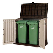 Large Keter MIDI Garden 880L Storage Box Beige Shed Outside Store Bike Bin Tool