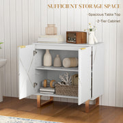 HOMCOM Sideboard, Buffet Cabinet with 2 Doors and Adjustable Shelves, White