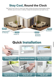 KGOGO Air Conditioning Unit 9000 BTU Portable Air Conditioner with 4 In 1 ❄️⭐❄️