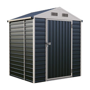 Garden Metal Shed Storage Tools Shed 6x4.2/8.2/10ft Waterproof with Door & Vents
