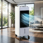 4L Portable Air Cooler Humidifier 65W with 3 Fan Speed, 3 Modes, 2 Ice Pack