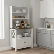 Tall Kitchen Larder Pantry Cupboard Freestanding Cabinet w/ Shelves 80*40*163cm