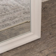 Large Full Length White Framed Wall & Leaner Mirror - 47cm x 142cm