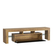 TV Unit TV Stand Cabinet Sideboard Storage Oak Black Matt Media Console 160cm