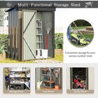 5 X 3FT Metal Garden Shed Outdoor Storage Shed House Box Pent Roof Lockable