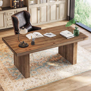 63 Inch Modern Solid Wood Executive Desk Large Rectangular Office Computer Desk