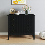 3 Drawer Chest of Drawers - Hales Black Range