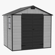 Plastic Garden Shed 8x4FT 8x6FT 8x8FT Apex Roof Outdoor Storage Sheds Tool Box
