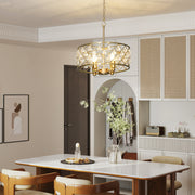 Crystal Chandelier w/Adjustable Height, 4-Light Ceiling Light Refurbished