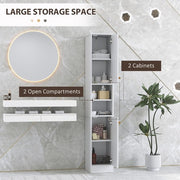 Bathroom Cabinet Cupboard Tall Free Standing Tallboy Storage Furniture 1700mm