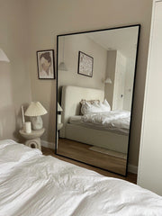 Large Black Edged Aluminium Wall Leaner Mirror 68