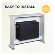 Electric Fireplace with Surround, LED Flame & Mood Light – Endeavour Castleton