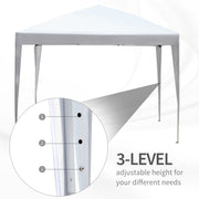 3 x 3m Garden Pop Up Gazebo Marquee Party Tent Wedding Canopy White