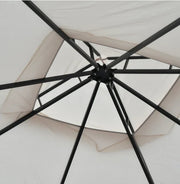 Outdoor Gazebo Party Tent Metal Patio Canopy Sun Shade Garden Curtain Shelter 3m