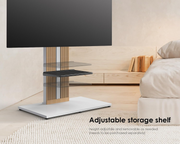 FITUEYES Zen Series TV SALE! Floor Stand 55-88 Inch Height Adjustable Beech Wood