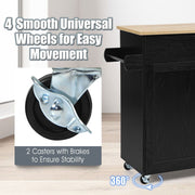 Kitchen Island Storage Trolley Rolling Cart Shelves Cupboard Cabinet Drawer Home