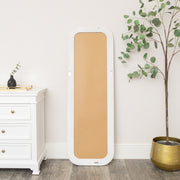 Light Wooden Arched Tall Wall & Leaner Mirror