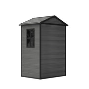 Grey Wood Grain Plastic Garden Shed 6x8 6x6 5x3 Outdoor Tool Bike Storage House