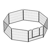 8 Panel 80x60cm Dog Playpen Metal Pet Puppy Pen Heavy Duty Indoor Outdoor Fences