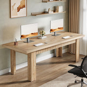 200cm Extra Long 2 Person Desk, Modern Double Computer Desk for Home Office