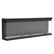 70'' Electric Fireplace 12 LED Color Media Freestand/Inset Fire 3 Side Panoramic