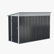 4 x 9ft Lean to Garden Metal Shed Ventilated Tool Storage House Waterproof Sheds