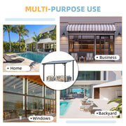 3 x 3m Wall Mounted Pergola Outdoor Aluminium Gazebo Patio Lean to Awning Deck