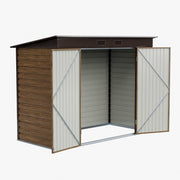 4 x 8ft Metal Garden Shed Outdoor Storage Shed with Lockable Door Weatherproof
