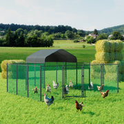 Large Iron Walk-in Chicken Run Coop Cage Hens Rabbit Dogs Ducks Chickens Poultry