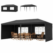 6m x 3m Garden Gazebo Marquee Canopy Party Tent Canopy Patio Dark Grey