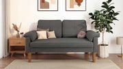 Small 2 Seater Sofa Fabric Loveseat Compact Couch for Apartment Living Room