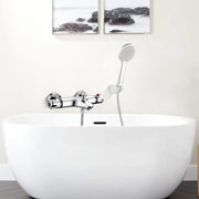 Thermostatic Mixer Tap, Chrome Bath Shower Valve Bar for Bathroom, UK Model