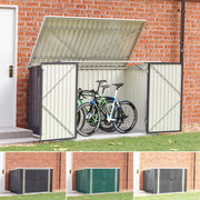 Lockable Metal Garden Patio Bin Store Bicycle Bike Tools Sheds Storage Container