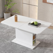 Extendable Dining Table White !SALE! Storage Kitchen Table Space Saving 130cm