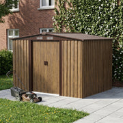 8 x 6ft Garden Shed Outdoor Storage Shed Waterproof with Foundation Kit, Vents