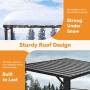 1.8x3.6m Outdoor Hardtop Grill Gazebo Steel Roof w/Side Shelf and Bottle Opener