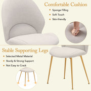 Dining Chairs Set of 2 Upholstered Accent Chairs w/ Curved Backrest