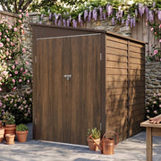 4.6 x 9 FT Metal Outdoor Storage Shed Lockable Double Door Steel Garden House